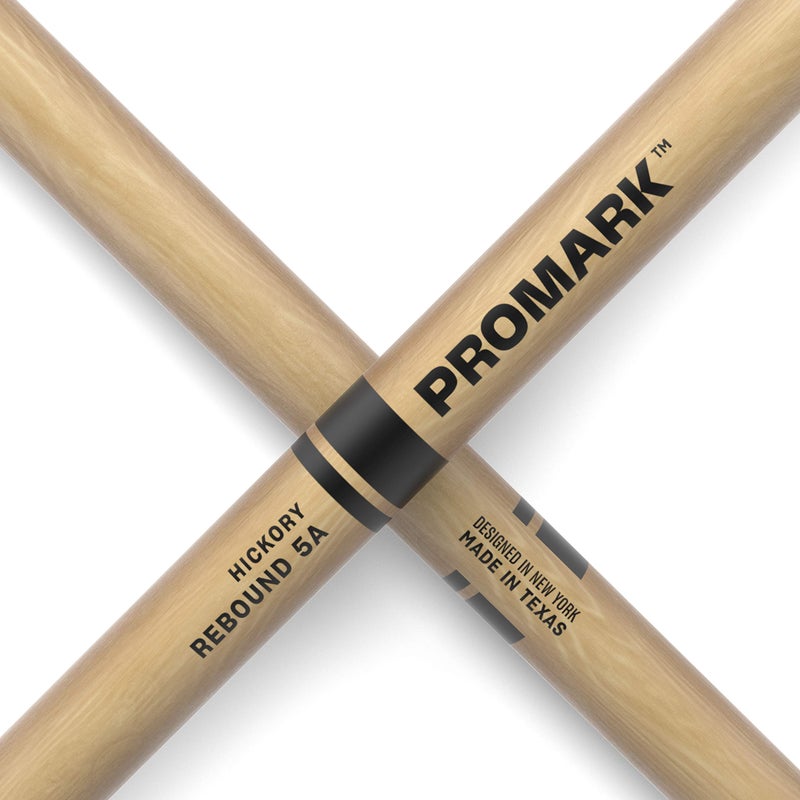 ProMark Drum Sticks - Rebound 5A Drumsticks - Drum Sticks Set - Acorn Wood Tip for Larger Sweet Spot - Hickory Drum Sticks - Consistent Weight and Pitch - 1 Pair - Image 5